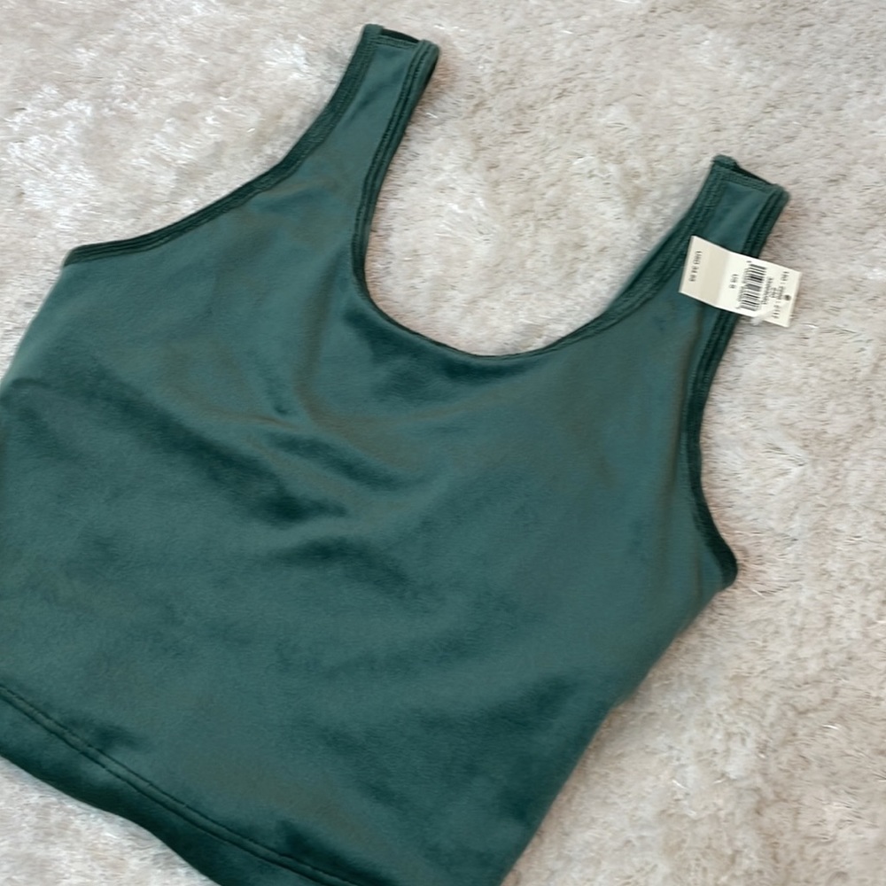NWT Aerie Velour Cropped Workout Top - Picture 3 of 11